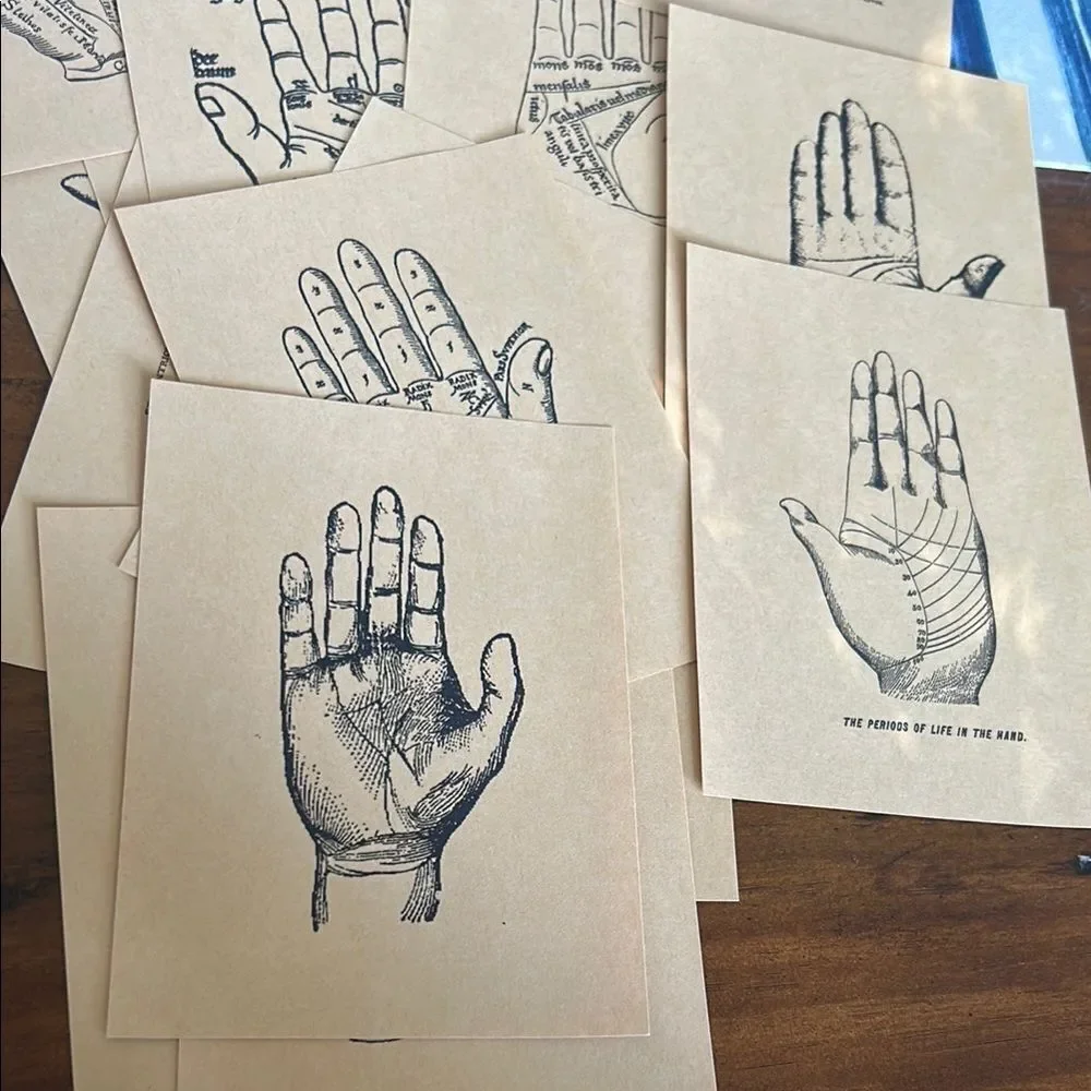 Cora Crea Vintage Palmistry Art Prints new set of 20